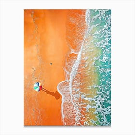 Walking on the beach Canvas Print