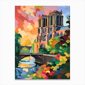 Notre Dame Paris France Henri Matisse Style 1 Canvas Print