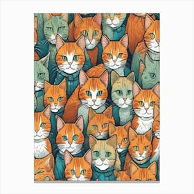 Group Of Cats Canvas Print