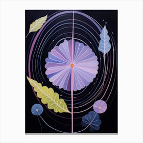 Lilac 3 Hilma Af Klint Inspired Flower Illustration Canvas Print