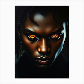 Black Woman With Red Eyes 1 Canvas Print