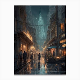 City At Night Canvas Print