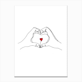 Heart Hands Canvas Print