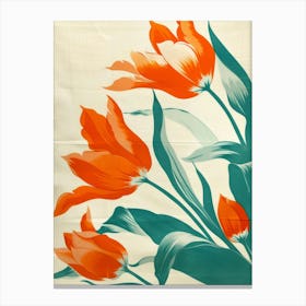 Orange Tulips 7 Canvas Print