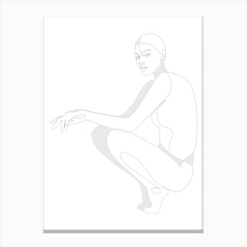 Lined Posture Canvas Print
