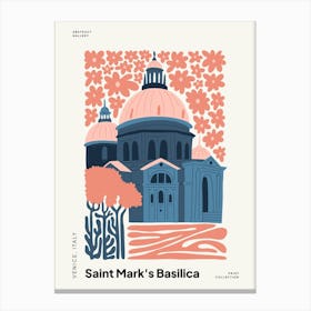 Saint Mark S Basilica Italy Travel Matisse Style Canvas Print