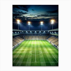 Soccer Stadium At Night Canvas Print