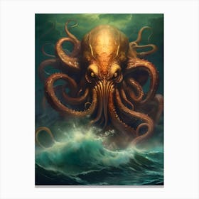 Ancient Octopus Rises Canvas Print