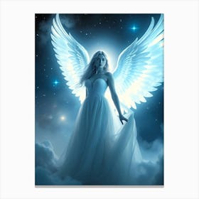 White Angel Beauty - Diverse Art Illustration 40 Canvas Print