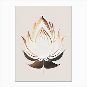 Giant Lotus Retro Minimal 2 Canvas Print
