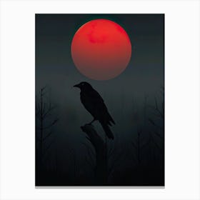 Crow In The Forest Canvas Print