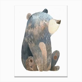 Charming Nursery Kids Animals Bear Cub 1 Canvas Print