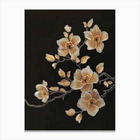 Gold Blossoms Canvas Print