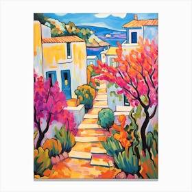 Rhodes Greece 4 Fauvist Painting Canvas Print