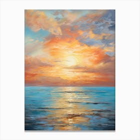 Sunset Over The Ocean 21 Canvas Print