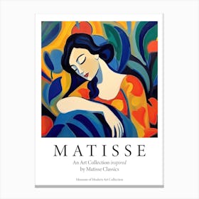 Blue Hair Woman, The Matisse Inspired Art Collection Poster Canvas Print