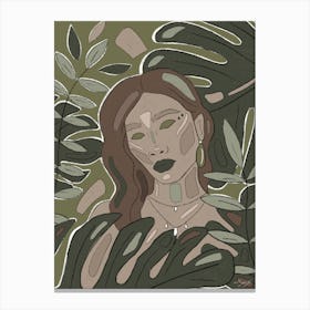 Green Jungle Dream Canvas Print