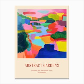 Colourful Gardens Fairmount Park Horticulture Center Usa 2 Red Poster Canvas Print