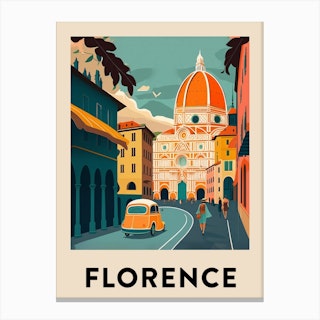 Florence Vintage Travel Poster Canvas Print