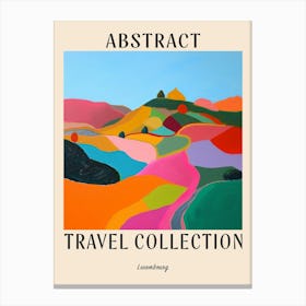 Abstract Travel Collection Poster Luxembourg 2 Canvas Print
