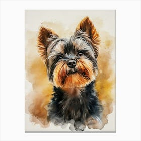 Yorkshire Terrier Watercolor Painting 1 Canvas Print