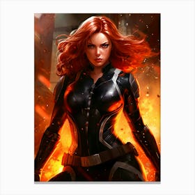 Black Widow Painting Canvas Print