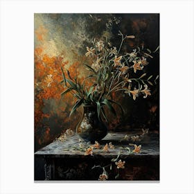 Baroque Floral Still Life Prairie Clover 2 Canvas Print