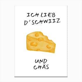 Suisse and cheese Canvas Print