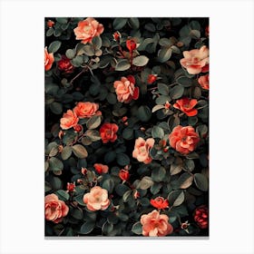 Roses Wallpaper 1 Canvas Print