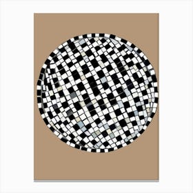 Black And White Mosaic Canvas Print