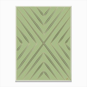 Green Triangles Canvas Print