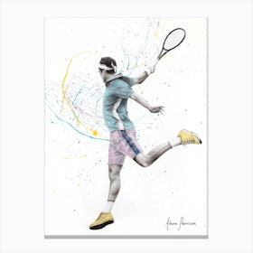 Roger Federer Inspired Tennis Player  Canvas Print