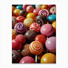 Colorful Lollipops Canvas Print