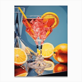 Vintage Cocktails Pop Art Inspired 2 Canvas Print