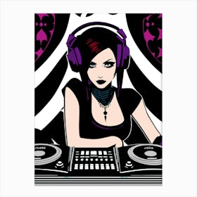 Dj Girl Canvas Print