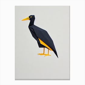 Cormorant Origami Bird Canvas Print