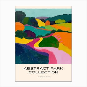 Abstract Park Collection Poster Phoenix Park Dublin 2 Canvas Print