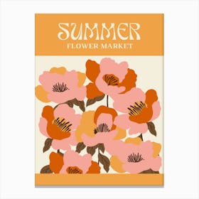 Summer Flower Market Canvas Print