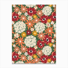 Mixed Summer Floral Late Summer Canvas Print