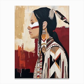 Kaskaskia Kalm; A Minimalist Study ! Native American Art Canvas Print