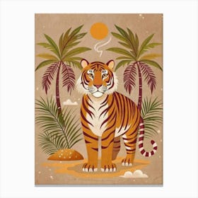 Tiger And Tropical Nature Canvas Print