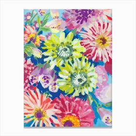 Lime Asters Canvas Print