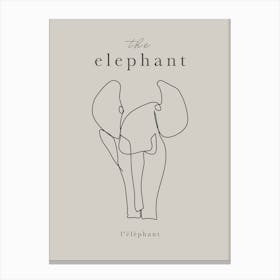 The Elephant Canvas Print