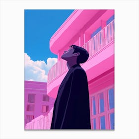 Person - Pink Sky Canvas Print