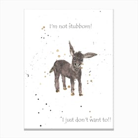 Stubborn Donkey Canvas Print