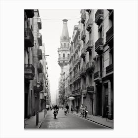 Barcelona, Black And White Analogue Photograph 1 Canvas Print