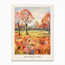 Autumn City Park Painting Brockwell Park London 2 Poster Canvas Print