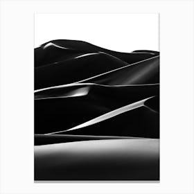 Black and White Sand Dunes Canvas Print