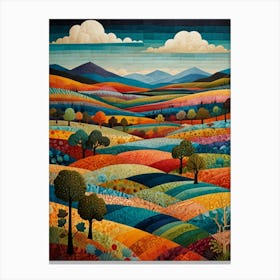 Quilted Landscape Canvas Print