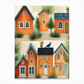 Houses In The Neighborhood Canvas Print